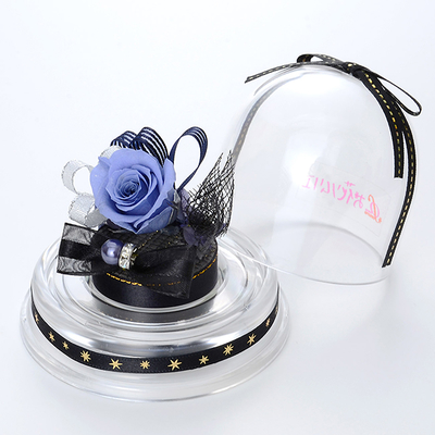 誕生日 プリザーブドフラワー ドームアレンジ 12月 ブラック