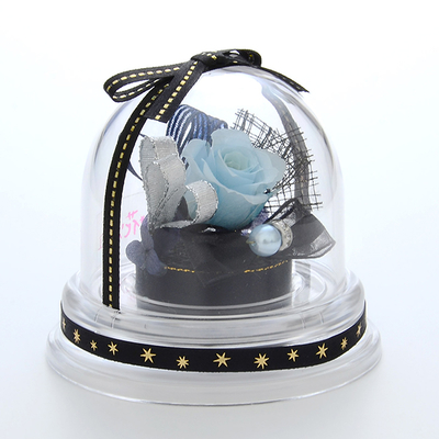 誕生日 プリザーブドフラワー ドームアレンジ 3月 ブラック