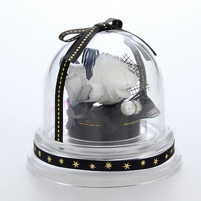 誕生日 プリザーブドフラワー ドームアレンジ 4月 ブラック