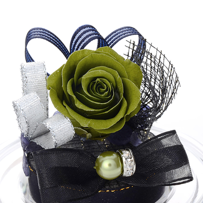 誕生日 プリザーブドフラワー ドームアレンジ 5月 ブラック