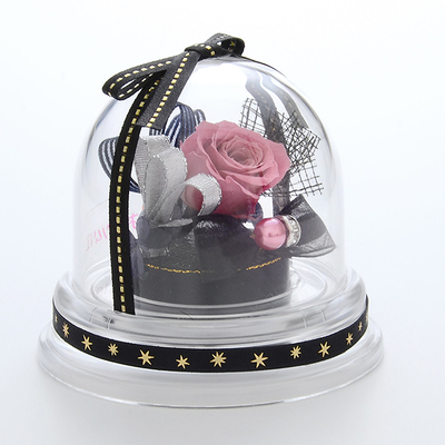 誕生日 プリザーブドフラワー ドームアレンジ 7月 ブラック