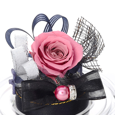 誕生日 プリザーブドフラワー ドームアレンジ 7月 ブラック