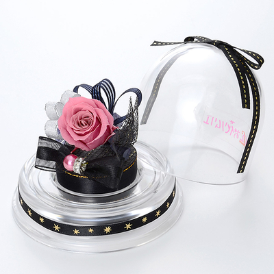 誕生日 プリザーブドフラワー ドームアレンジ 7月 ブラック