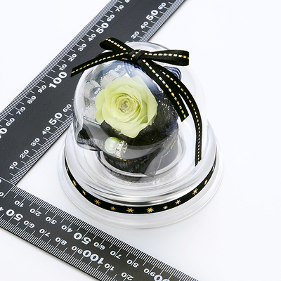 誕生日 プリザーブドフラワー ドームアレンジ 8月 ブラック