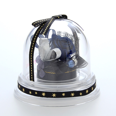 誕生日 プリザーブドフラワー ドームアレンジ 9月 ブラック