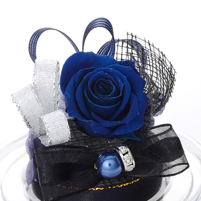 誕生日 プリザーブドフラワー ドームアレンジ 9月 ブラック