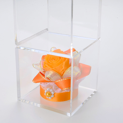 キューブ プリザーブドフラワー オレンジ