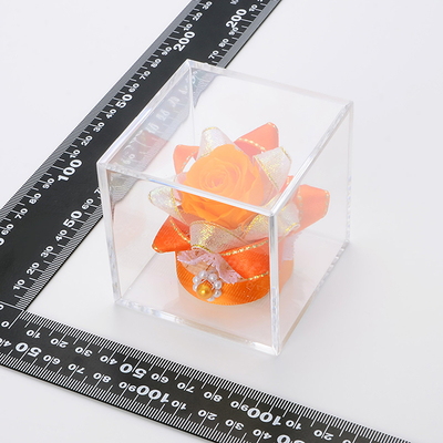 キューブ プリザーブドフラワー オレンジ