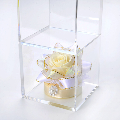 キューブ プリザーブドフラワー ホワイト