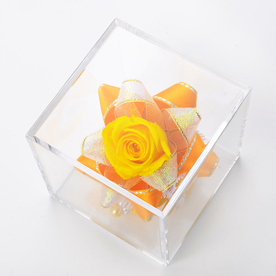 キューブ プリザーブドフラワー イエロー