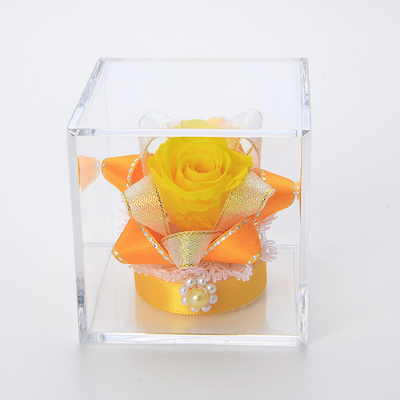 キューブ プリザーブドフラワー イエロー