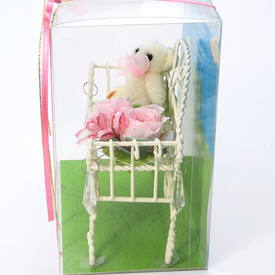 プリザーブドフラワー ベア ケース入 ベンチ