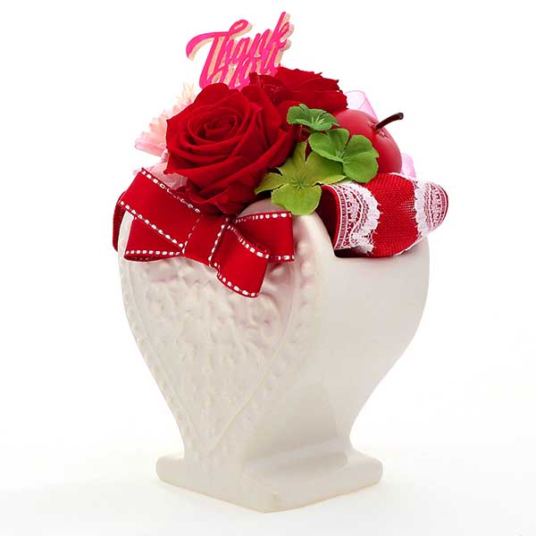 誕生日 プリザーブドフラワー サンキューピック付 ケース入