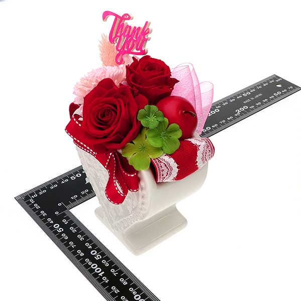 誕生日 プリザーブドフラワー サンキューピック付 ケース入