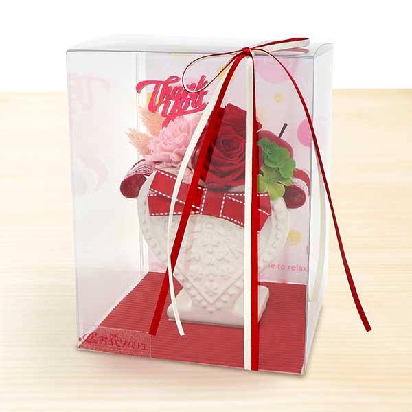 誕生日 プリザーブドフラワー サンキューピック付 ケース入