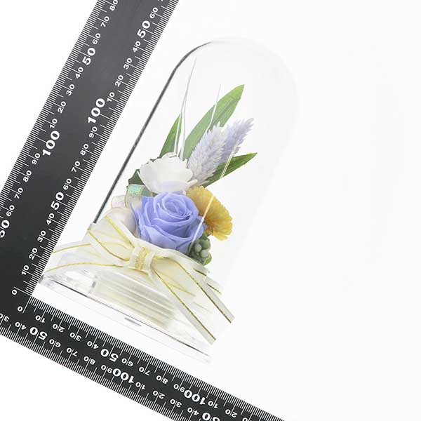 仏花 プリザーブドフラワー ブルー 包装付