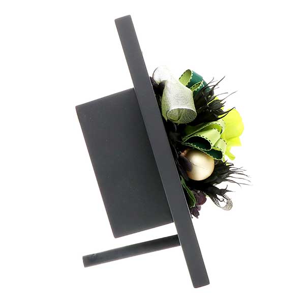 お祝い プリザーブドフラワー フレーム ブラック×グリーン 「エレガント」