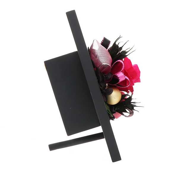 お祝い プリザーブドフラワー フレーム ブラック×ピンク 「エレガント」