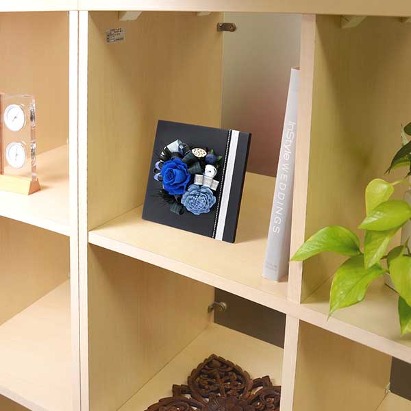 お祝い プリザーブドフラワー フレーム ブラック×ピンク 「エレガント」