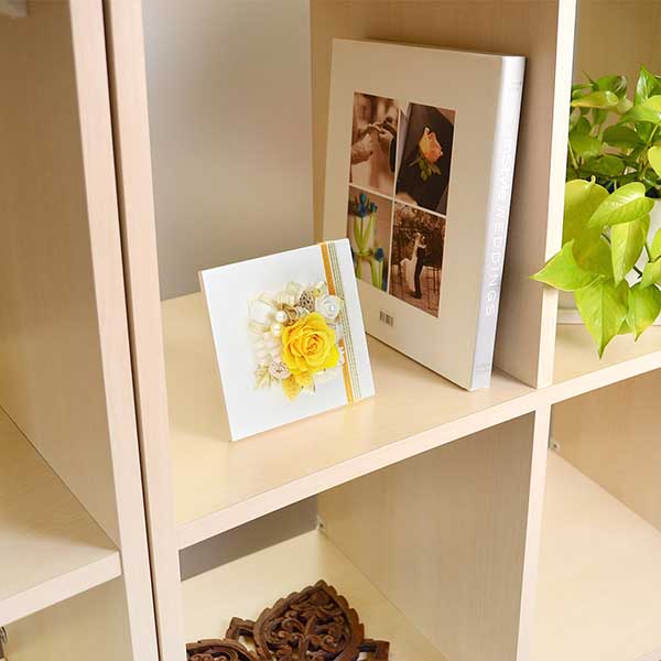 お祝い プリザーブドフラワー フレーム ホワイト×グリーン 「エレガント」