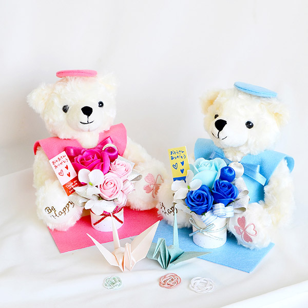 お父さんありがとう ソープフラワー 水色