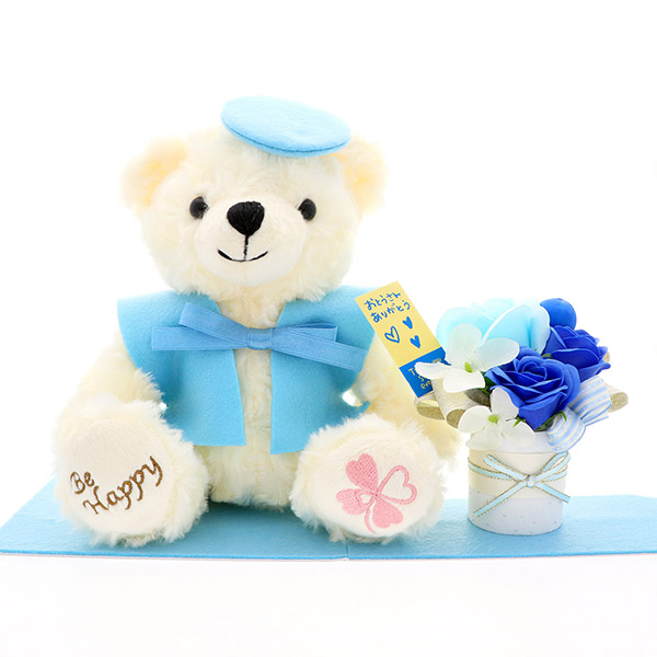 お父さんありがとう ソープフラワー 水色