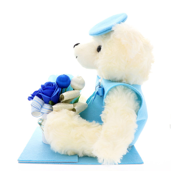 お父さんありがとう ソープフラワー 水色