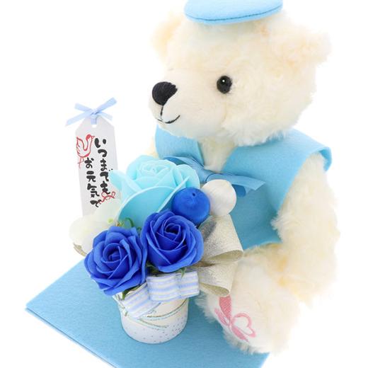 いつまでもお元気で ソープフラワー 水色