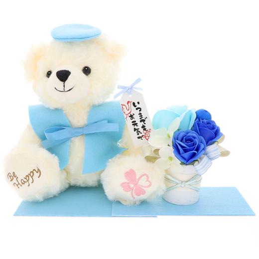 いつまでもお元気で ソープフラワー 水色