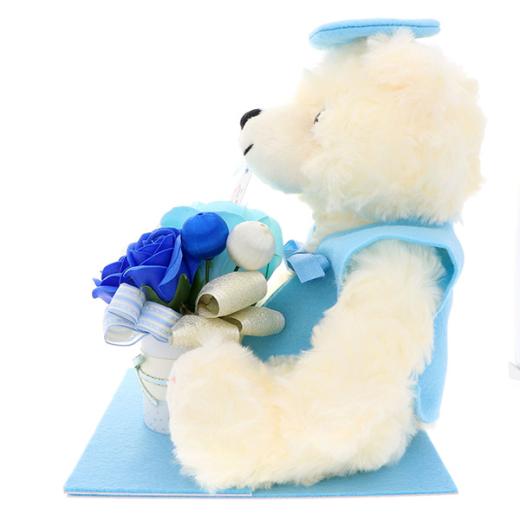 いつまでもお元気で ソープフラワー 水色