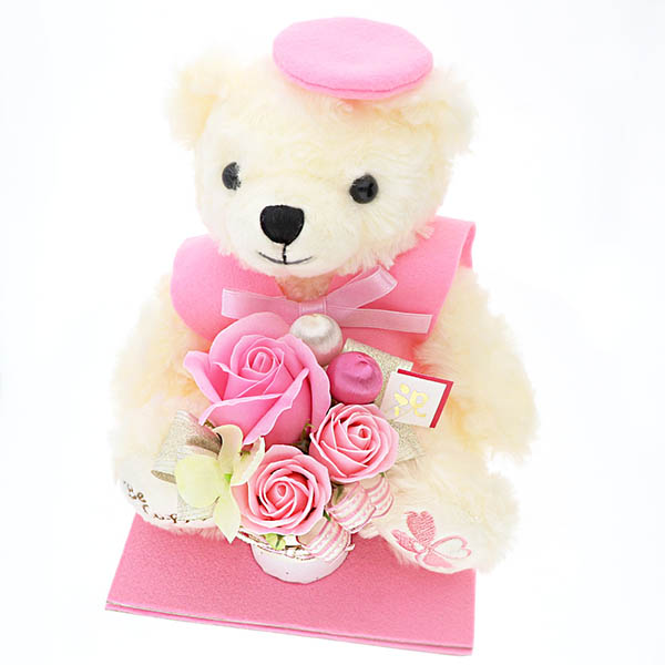 100歳 【百寿】 誕生日 長寿祝い ソープフラワー くま