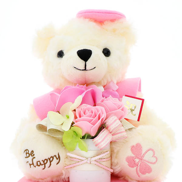 100歳 【百寿】 誕生日 長寿祝い ソープフラワー くま