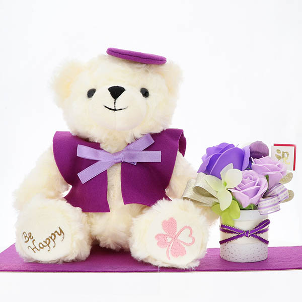 70歳 【古希】 77歳 【喜寿】 90歳 【卒寿】 誕生日 長寿祝い ソープフラワー くま