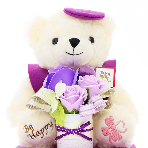 70歳 【古希】 77歳 【喜寿】 90歳 【卒寿】 誕生日 長寿祝い ソープフラワー くま