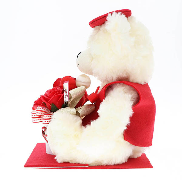 60歳 【還暦】 誕生日 定年退職 長寿祝い ソープフラワー くま