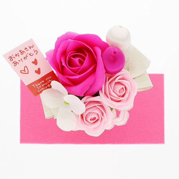 お母さんありがとう ソープフラワー ピンク