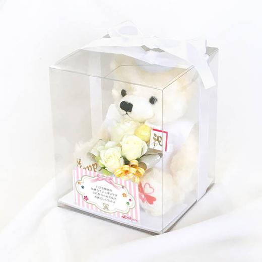 99歳 【白寿】 誕生日 長寿祝い ソープフラワー くま