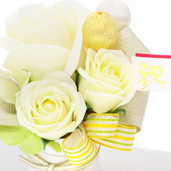 99歳 【白寿】 誕生日 長寿祝い ソープフラワー くま