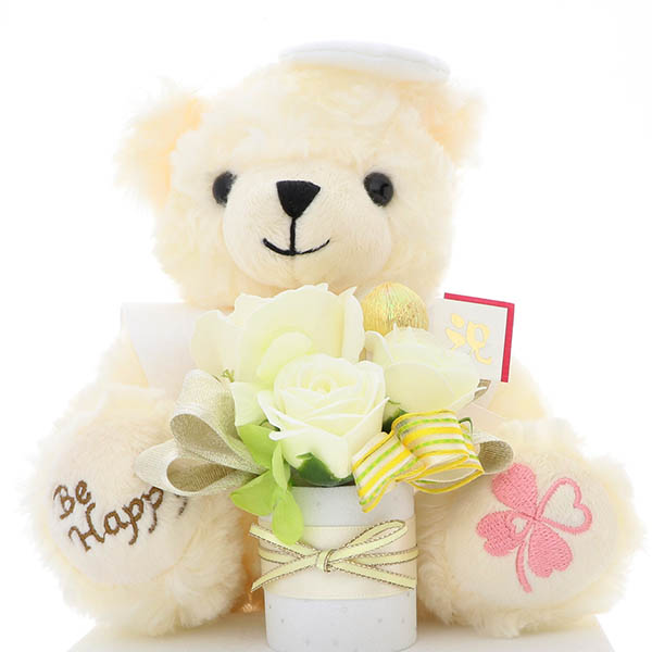 99歳 【白寿】 誕生日 長寿祝い ソープフラワー くま