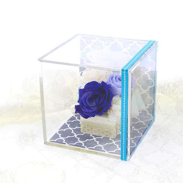 父の日 ”Thank You”ピック付 プリザーブドフラワー ブルー