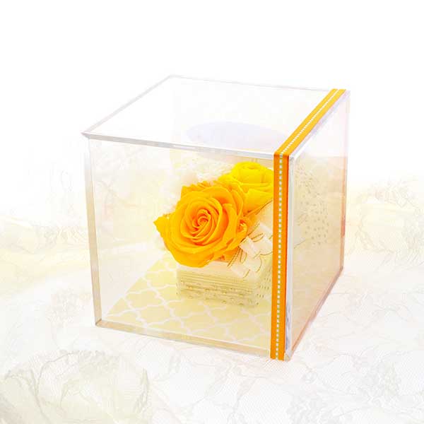 父の日 ”Thank You”ピック付 プリザーブドフラワー イエロー