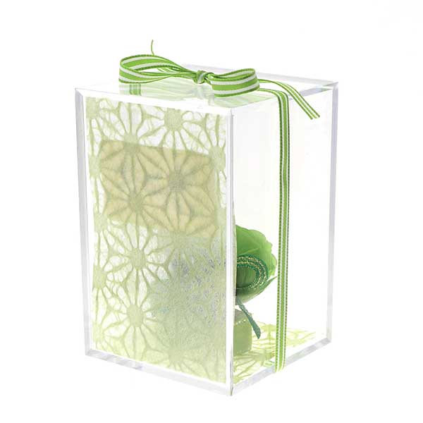 誕生日 プリザーブドフラワー グリーン 選べるメッセージ