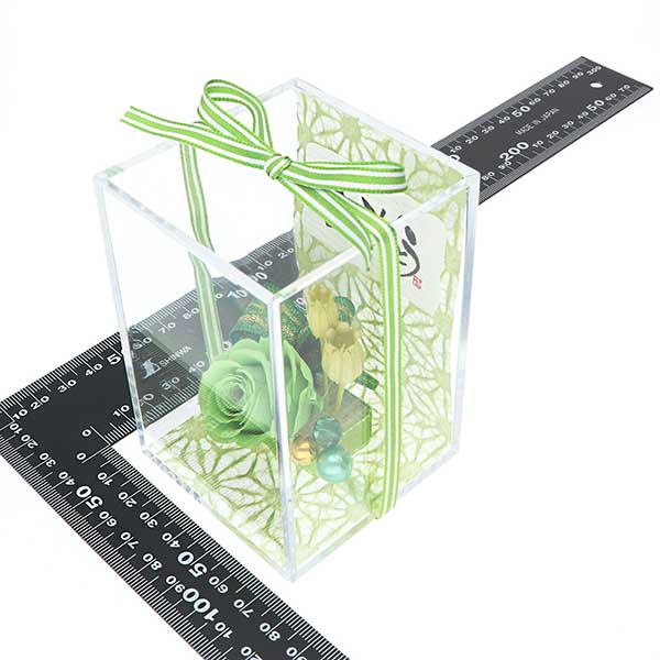 誕生日 プリザーブドフラワー グリーン 選べるメッセージ