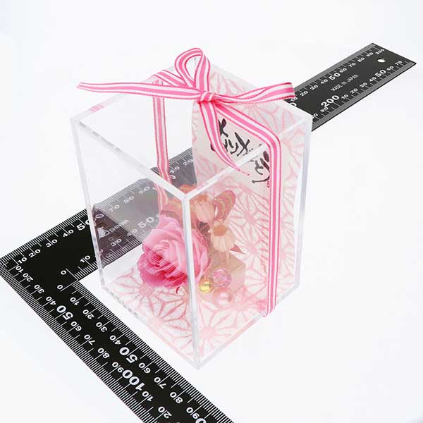 誕生日 プリザーブドフラワー ピンク 選べるメッセージ