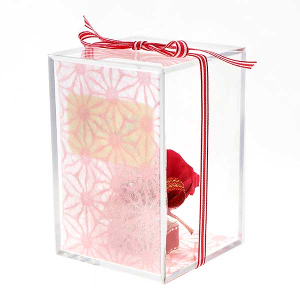 記念日 プリザーブドフラワー レッド 選べるメッセージ