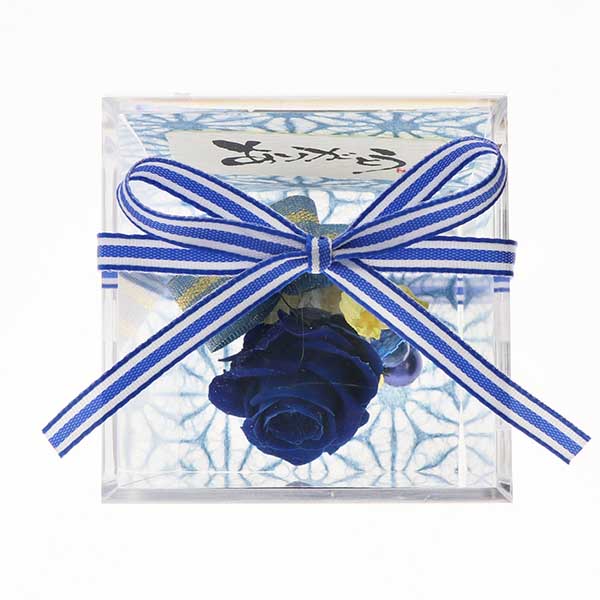 誕生日 プリザーブドフラワー 選べるメッセージ&カラー7色