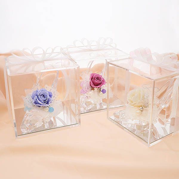 プリザーブドフラワー シンデレラ ガラスの靴 プリンセスカラー