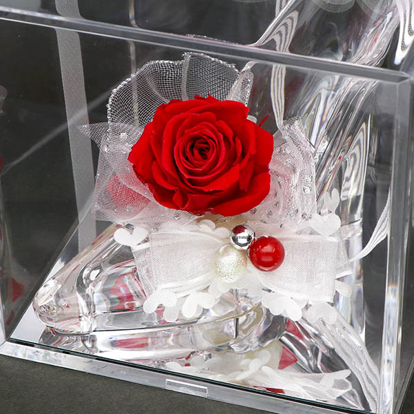 プリザーブドフラワー シンデレラ ガラスの靴 プリンセスカラー