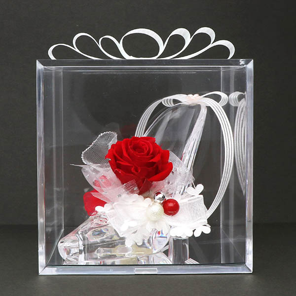 プリザーブドフラワー シンデレラ ガラスの靴 プリンセスカラー