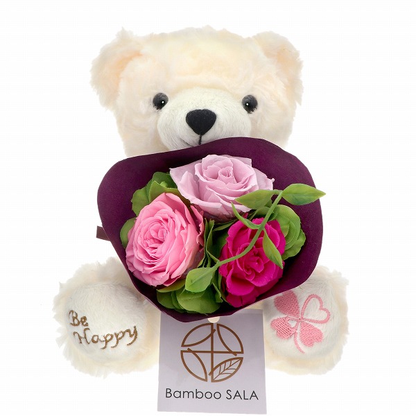 母の日 プリザーブドフラワーハッピーテディベア